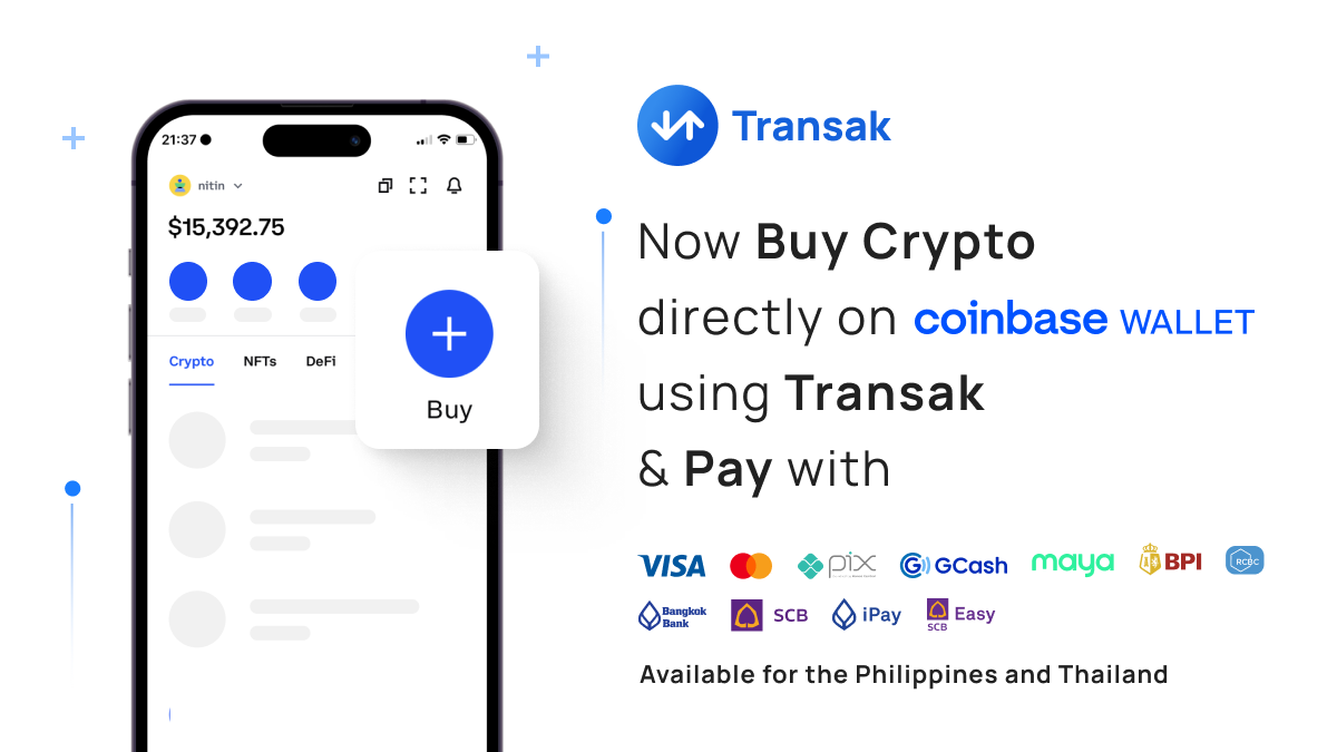 Coinbase Wallet integrates Transak to ease user onboarding to the